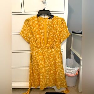 Lulus yellow floral sundress